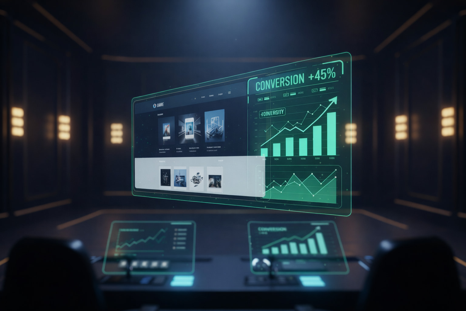 Wireframe structure for Conversion-Centric Web Design and visual hierarchy